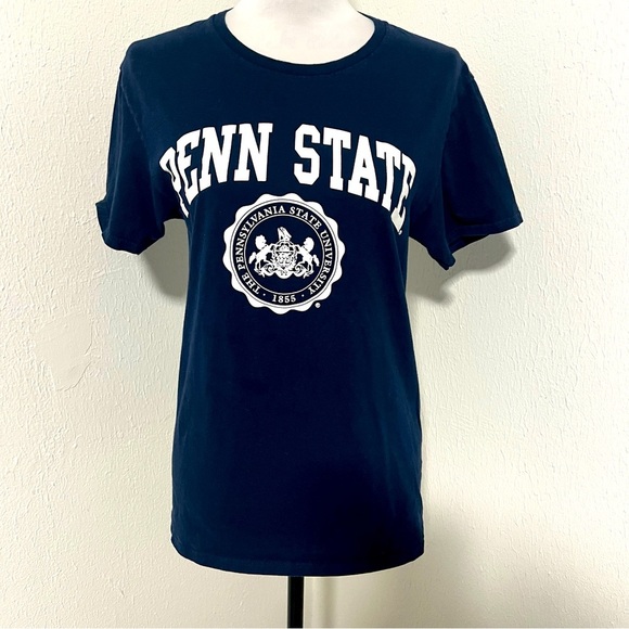 Penn State Women’s Small Navy and White Graphic 100 Cotton T-Shirt Everyday Tee - Picture 1 of 7